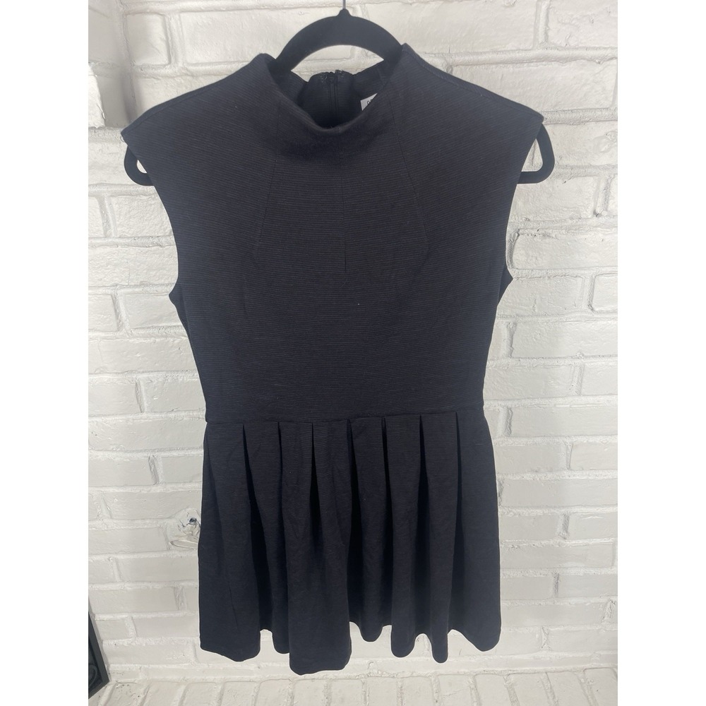 Opening Ceremony Blue And‎ Grey Striped Pleaded Wool Short  Dress Size Small
